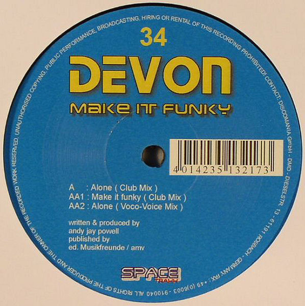 Devon - Alone | Space Traxx (34) - main