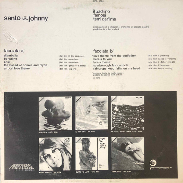 Santo & Johnny - Il Padrino Famosi Temi Da Films | Ricordi (ORL 8386) - 2