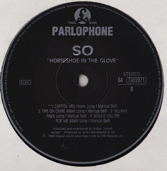 So - Horseshoe In The Glove | Parlophone (64 7469971) - 4 So - Horseshoe In The Glove | Parlophone (64 7469971) - 4