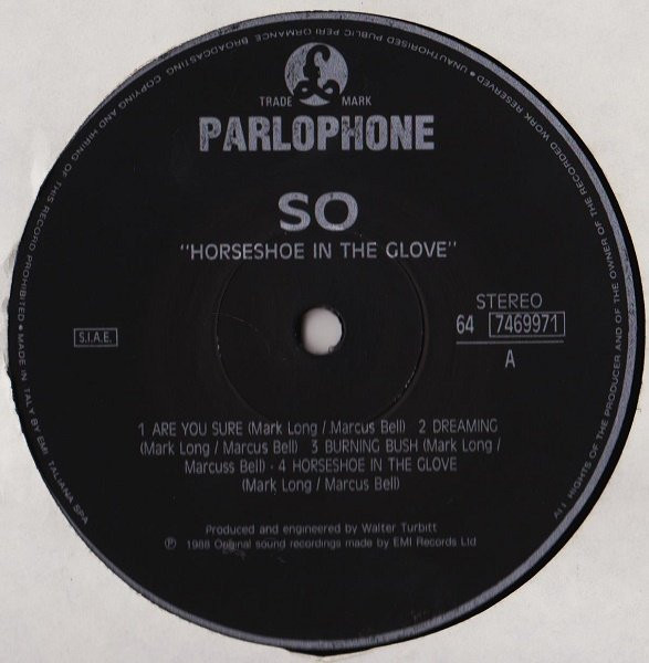 So - Horseshoe In The Glove | Parlophone (64 7469971) - 3 So - Horseshoe In The Glove | Parlophone (64 7469971) - 3