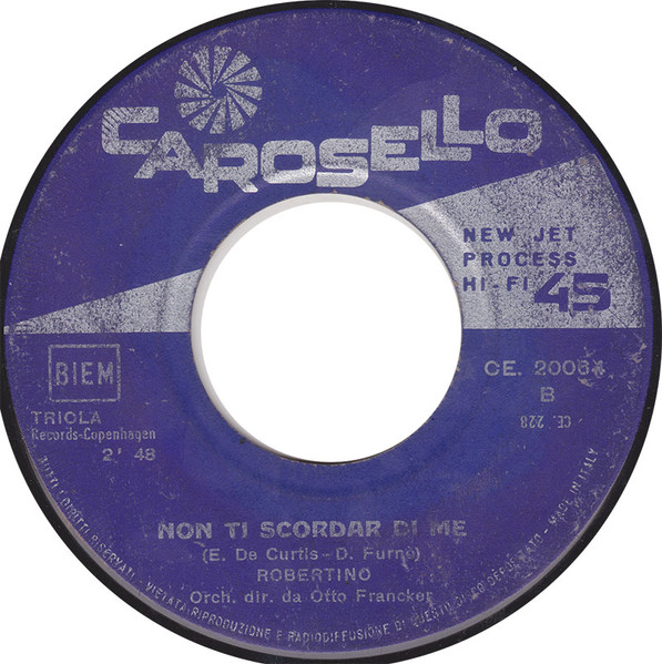Robertino Loretti - Spazzacamino / Non Ti Scordar Di Me | Carosello (CI 20064) - 3