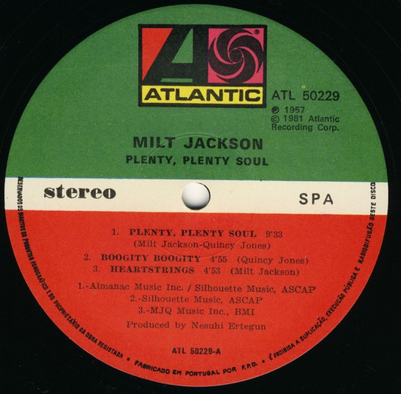 Milt Jackson - Plenty, Plenty Soul | Atlantic (ALT 50229) - 2
