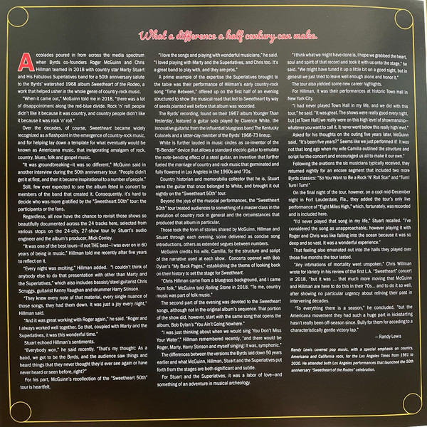 Roger McGuinn , Chris Hillman With Marty Stuart And His Fabulous Superlatives - Celebrate The 50th Anniversary Of ... Sweetheart Of The Rodeo: Live! | Friday Music (FRM-42024) - 3