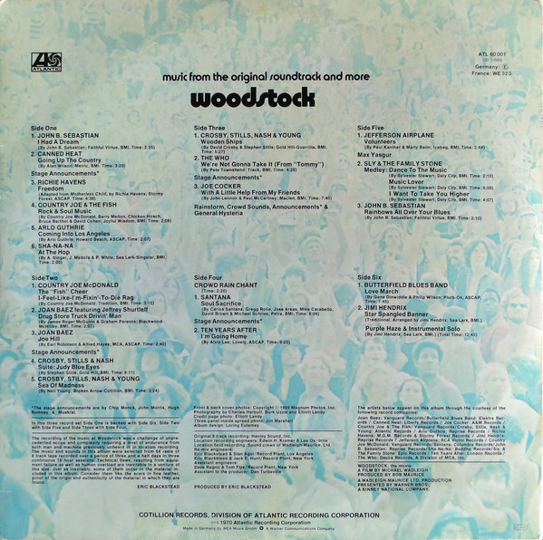 Various - Woodstock - Music From The Original Soundtrack And More | Atlantic (ATL 60 001) - 2