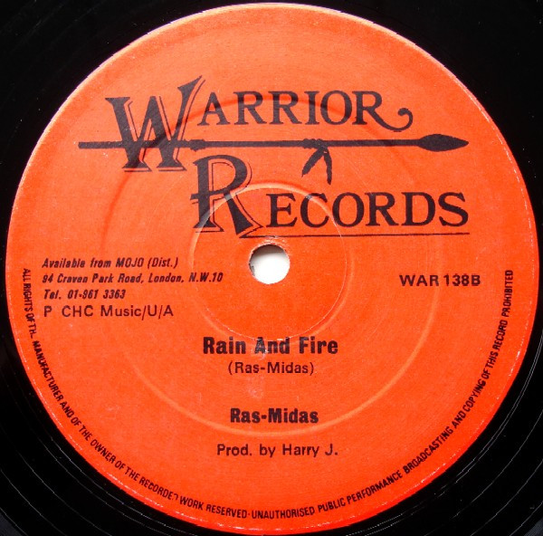 Ras Midas - Can't Stop Rasta Now / Rain And Fire | Warrior Records (WAR 138) - 3