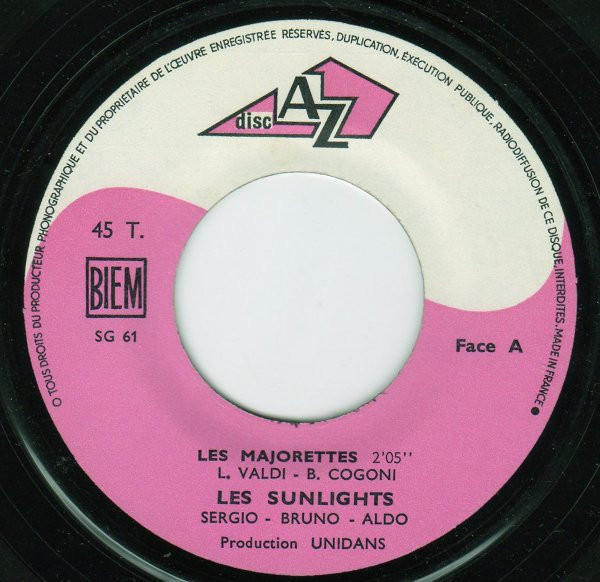 Les Sunlights - Les Majorettes / Les Gens Heureux | Disc'AZ (SG 61) - 3