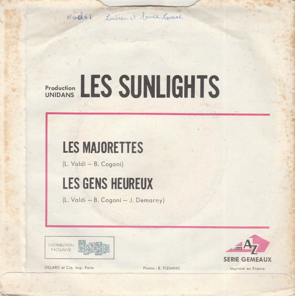 Les Sunlights - Les Majorettes / Les Gens Heureux | Disc'AZ (SG 61) - 2
