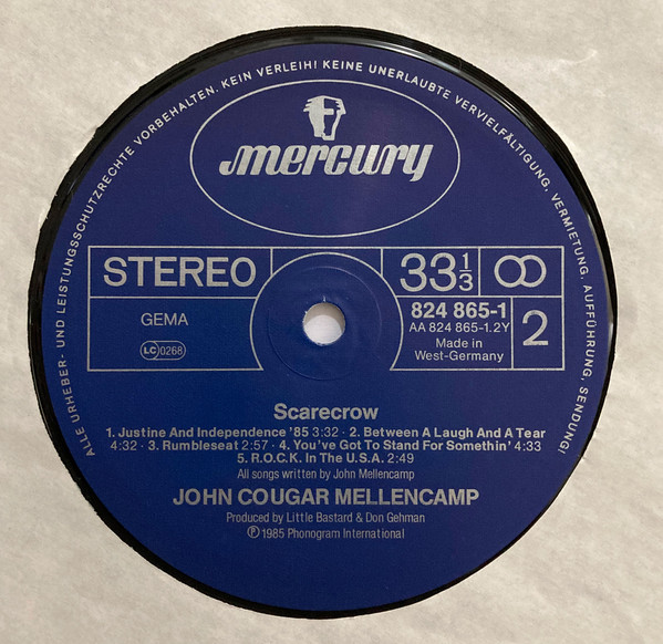 John Cougar Mellencamp - Scarecrow | Mercury (824 865-1) - 4 John Cougar Mellencamp - Scarecrow | Mercury (824 865-1) - 4