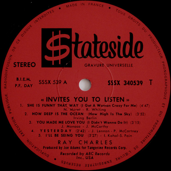 Ray Charles - Invites You To Listen | Stateside (SSSX 340.539) - 4