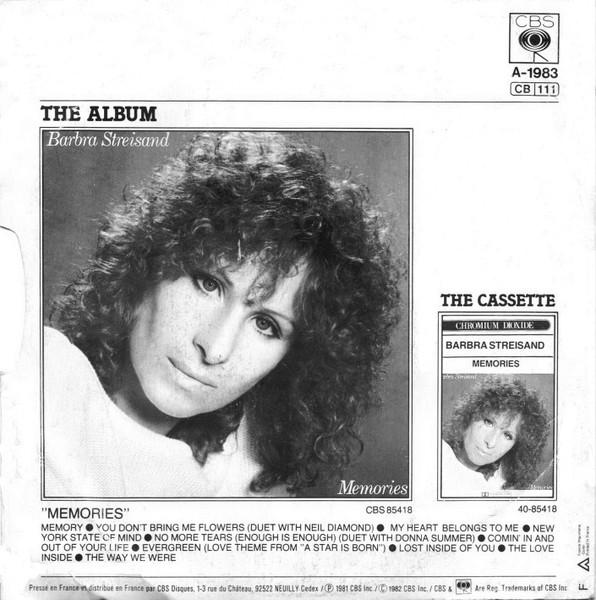 Barbra Streisand - Memory | CBS (CBS A1983) - 2