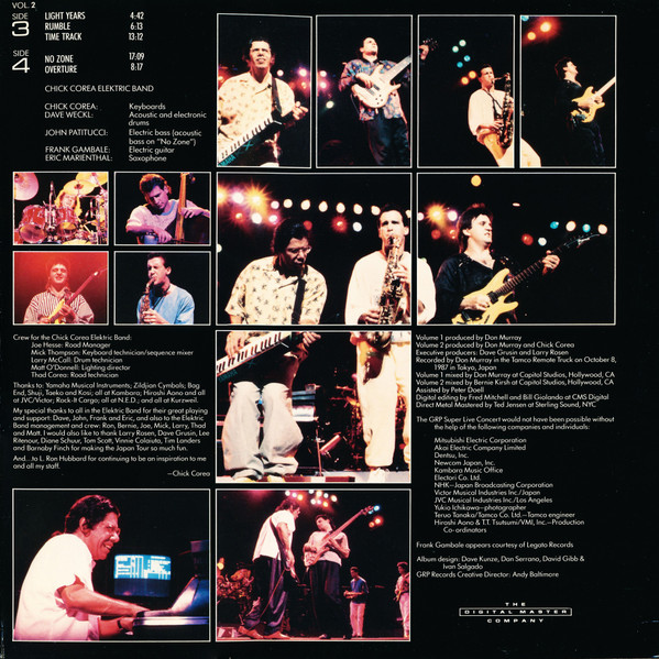 Dave Grusin , Lee Ritenour , Chick Corea , Diane Schuur , Tom Scott - GRP Super Live | GRP (GR-2-1650) - 3 Dave Grusin , Lee Ritenour , Chick Corea , Diane Schuur , Tom Scott - GRP Super Live | GRP (GR-2-1650) - 3