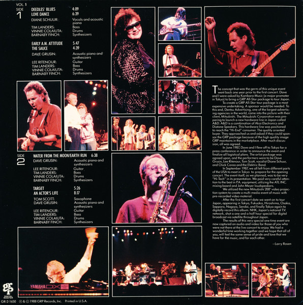Dave Grusin , Lee Ritenour , Chick Corea , Diane Schuur , Tom Scott - GRP Super Live | GRP (GR-2-1650) - 2 Dave Grusin , Lee Ritenour , Chick Corea , Diane Schuur , Tom Scott - GRP Super Live | GRP (GR-2-1650) - 2