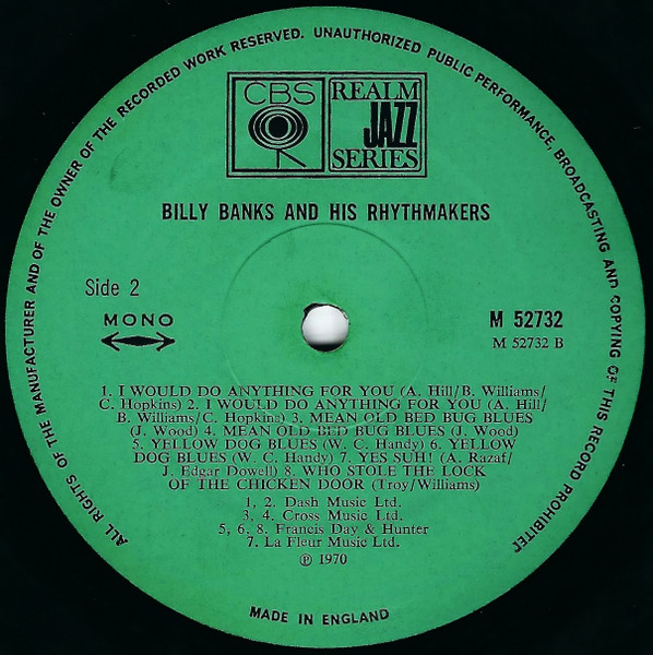 The Rhythmakers - Billy Banks And His Rhythmakers | CBS (52732) - 4 The Rhythmakers - Billy Banks And His Rhythmakers | CBS (52732) - 4