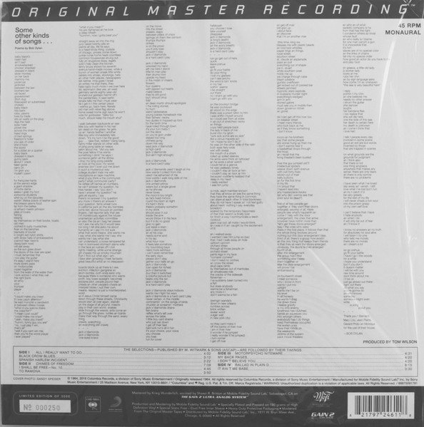Bob Dylan - Another Side Of Bob Dylan | Mobile Fidelity Sound Lab (MFSL 2-461) - 2