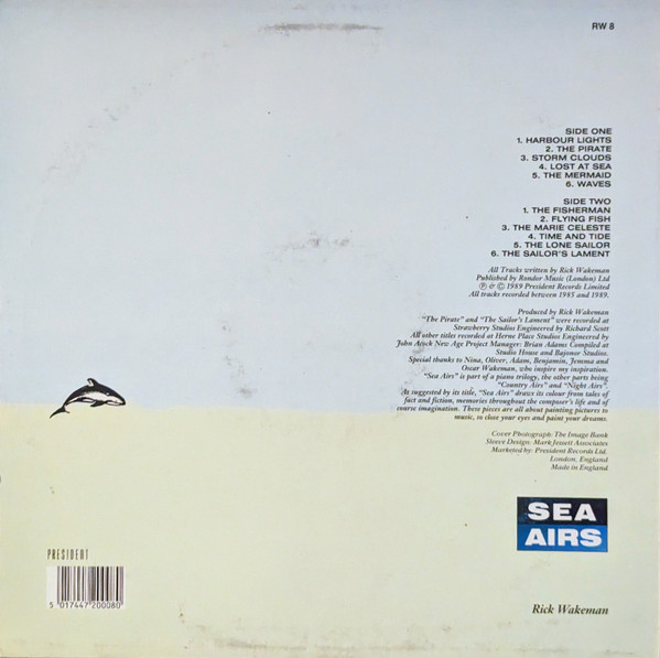 Rick Wakeman - Sea Airs | President Records (RW 8) - 2