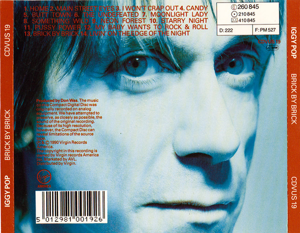 Iggy Pop - Brick By Brick | Virgin America (CDVUS 19) - 2