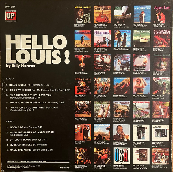 Louis Armstrong - Hello, Louis! | Up (LPUP 5000) - 2