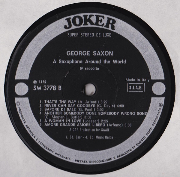 George Saxon - A Saxophone Around The World - 9a Raccolta | Joker (SM 3778) - 4