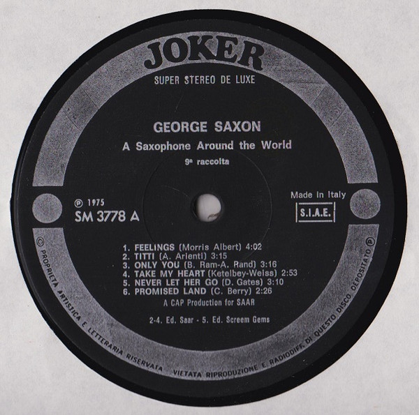 George Saxon - A Saxophone Around The World - 9a Raccolta | Joker (SM 3778) - 3