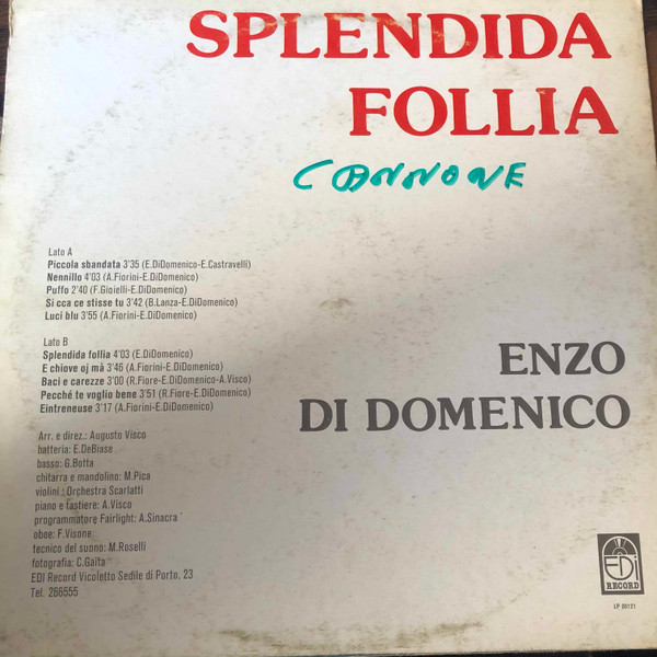 Enzo Di Domenico - Splendida Follia | Edi Record (CS 00121) - 2 Enzo Di Domenico - Splendida Follia | Edi Record (CS 00121) - 2