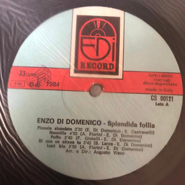 Enzo Di Domenico - Splendida Follia | Edi Record (CS 00121) - 3 Enzo Di Domenico - Splendida Follia | Edi Record (CS 00121) - 3
