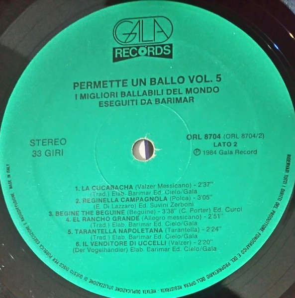 Mario Barimar - Permette Un Ballo Volume 5° | Gala Records (ORL 8704) - 4 Mario Barimar - Permette Un Ballo Volume 5° | Gala Records (ORL 8704) - 4