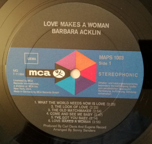 Barbara Acklin - Love Makes A Woman | MCA Records (MAPS 1003) - 3 Barbara Acklin - Love Makes A Woman | MCA Records (MAPS 1003) - 3