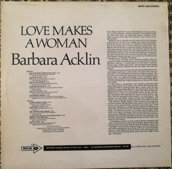 Barbara Acklin - Love Makes A Woman | MCA Records (MAPS 1003) - 2 Barbara Acklin - Love Makes A Woman | MCA Records (MAPS 1003) - 2
