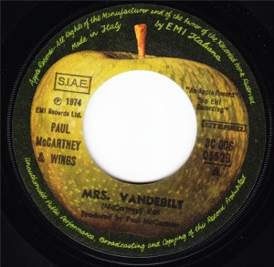Wings - Mrs. Vandebilt / Bluebird | Apple Records (3C 006-05529) - 3