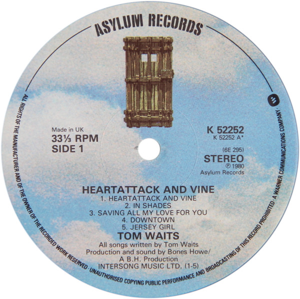 Tom Waits - Heartattack And Vine | Asylum Records (K 52252) - 3 Tom Waits - Heartattack And Vine | Asylum Records (K 52252) - 3