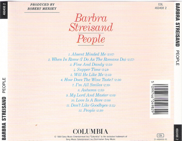 Barbra Streisand - People | CBS (460498 2) - 4