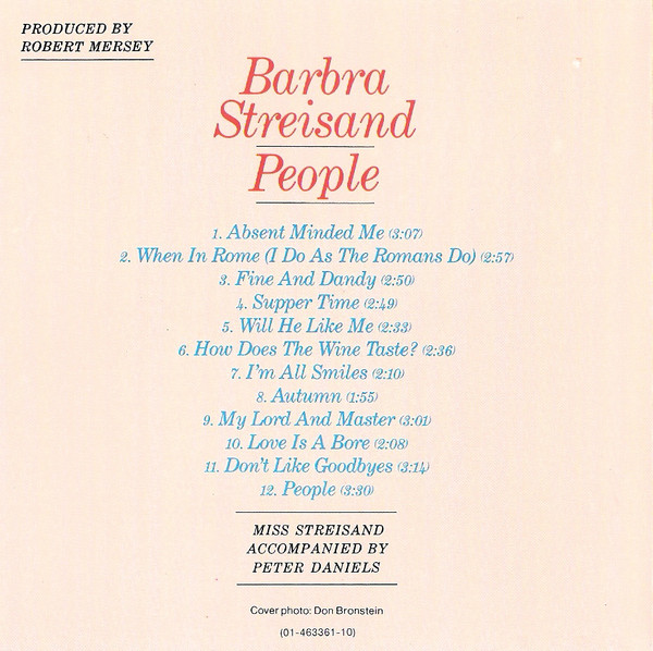 Barbra Streisand - People | CBS (460498 2) - 2