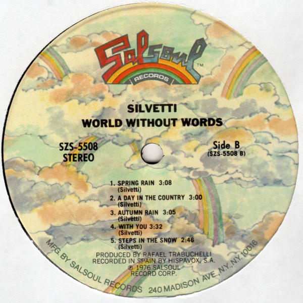 Bebu Silvetti - World Without Words | Salsoul Records (SZS 5508) - 4 Bebu Silvetti - World Without Words | Salsoul Records (SZS 5508) - 4