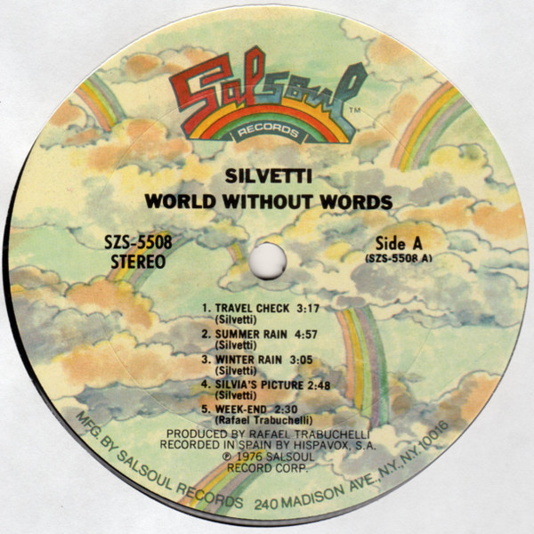 Bebu Silvetti - World Without Words | Salsoul Records (SZS 5508) - 3 Bebu Silvetti - World Without Words | Salsoul Records (SZS 5508) - 3
