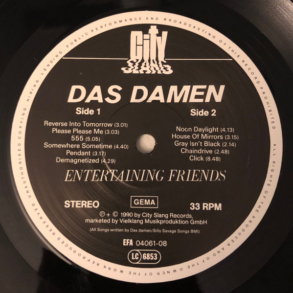 Das Damen - Entertaining Friends | City Slang (SLANG 002) - 3