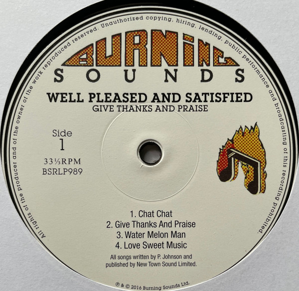 Well Pleased And Satisfied - Give Thanks & Praise | Burning Sounds (BSRLP989) - 4 Well Pleased And Satisfied - Give Thanks & Praise | Burning Sounds (BSRLP989) - 4