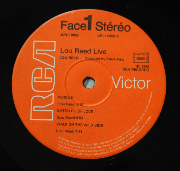 Lou Reed - Lou Reed Live | RCA (APL1-0959) - 4 Lou Reed - Lou Reed Live | RCA (APL1-0959) - 4