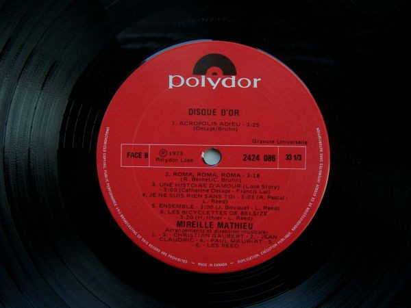 Mireille Mathieu - Disque D'or | Polydor (2424 086) - 3