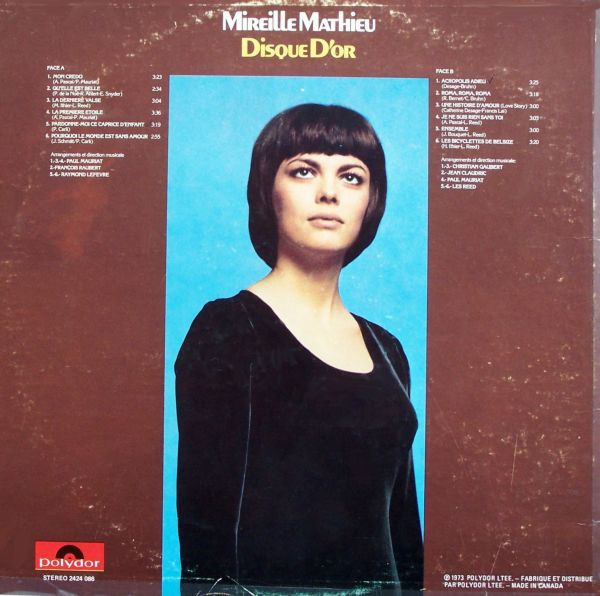 Mireille Mathieu - Disque D'or | Polydor (2424 086) - 4