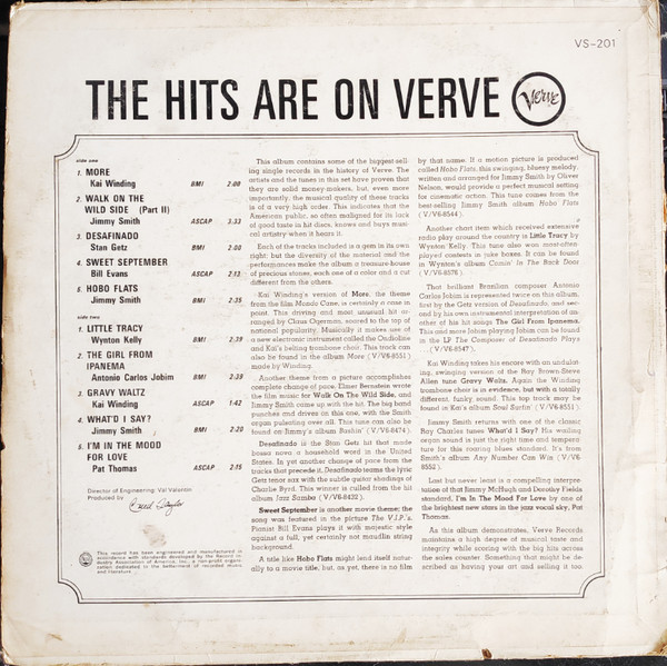 Various - The Hits Are On Verve | Verve Records (VS-201) - 2 Various - The Hits Are On Verve | Verve Records (VS-201) - 2