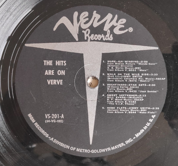 Various - The Hits Are On Verve | Verve Records (VS-201) - 3 Various - The Hits Are On Verve | Verve Records (VS-201) - 3