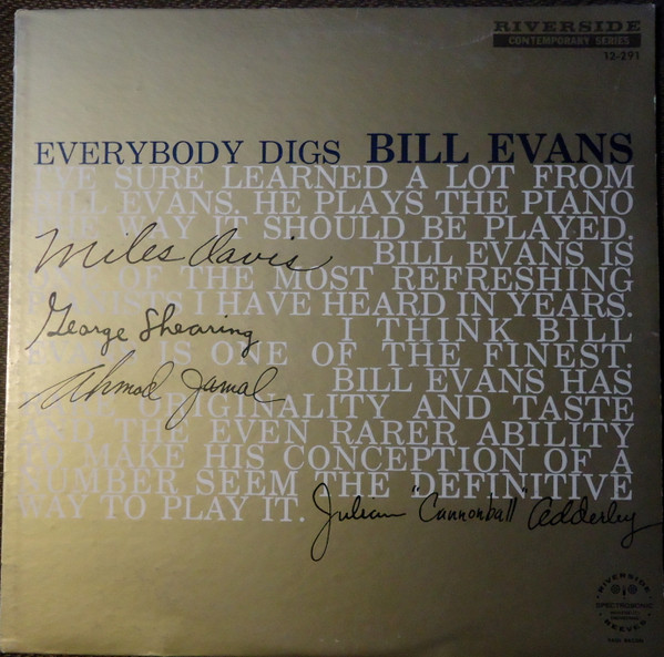 The Bill Evans Trio - Everybody Digs Bill Evans | Riverside Records (RLP 12-291) The Bill Evans Trio - Everybody Digs Bill Evans | Riverside Records (RLP 12-291)