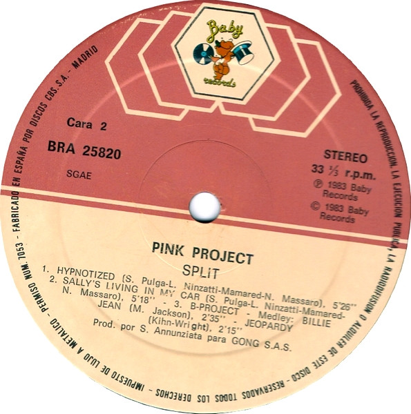 Pink Project - Split | Baby Records (BRA 25820) - 4