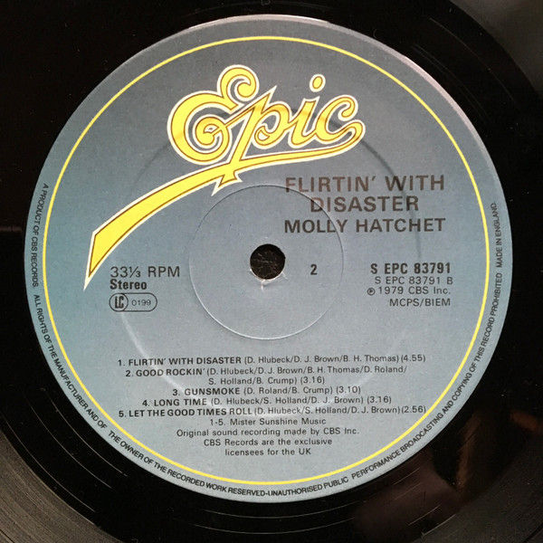 Molly Hatchet - Flirtin' With Disaster | Epic (EPC 83791) - 4