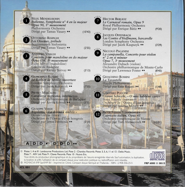 Various - Magie De L'Italie | Instants Classiques (ICL 001) - 2 Various - Magie De L'Italie | Instants Classiques (ICL 001) - 2