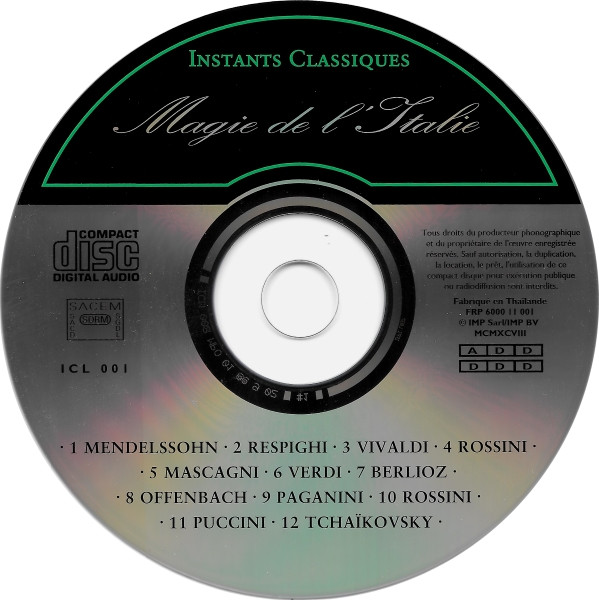 Various - Magie De L'Italie | Instants Classiques (ICL 001) - 3 Various - Magie De L'Italie | Instants Classiques (ICL 001) - 3