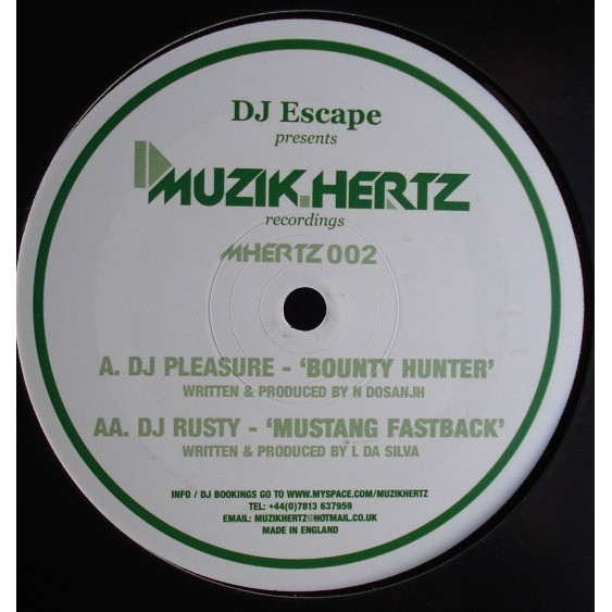 DJ Pleasure / DJ Rusty - Bounty Hunter / Mustang Fast Back | Muzik Hertz (MHERTZ002) - main
