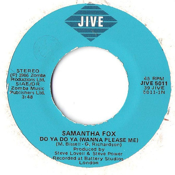 Samantha Fox - Do Ya Do Ya (Wanna Please Me) | Jive (JIVE 5011) - 3