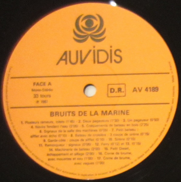 No Artist - Bruits De La Marine | Auvidis (AV 4189) - 3 No Artist - Bruits De La Marine | Auvidis (AV 4189) - 3