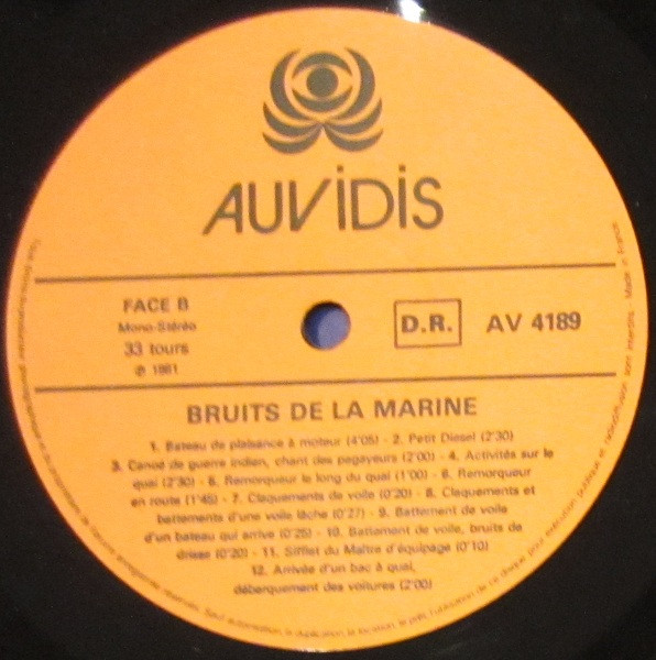 No Artist - Bruits De La Marine | Auvidis (AV 4189) - 4 No Artist - Bruits De La Marine | Auvidis (AV 4189) - 4